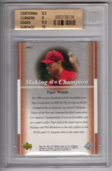 2001 Upper Deck Tiger Woods Collection #TWC7 Making a Champion BGS 9.5