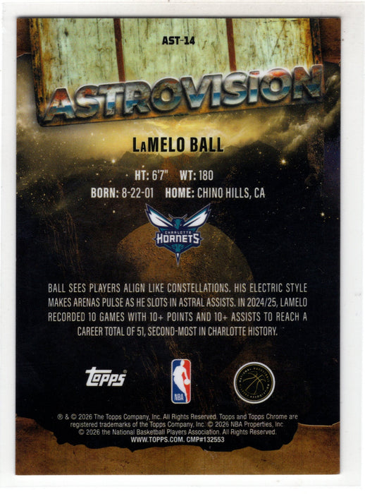 2026 Topps Chrome x Cactus Jack LaMelo Ball #AST-14 Astrovision *CASE HIT SSP