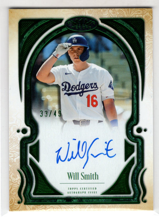 2026 Topps Tier One Talent Will Smith #T1TA-WS Green Auto /49