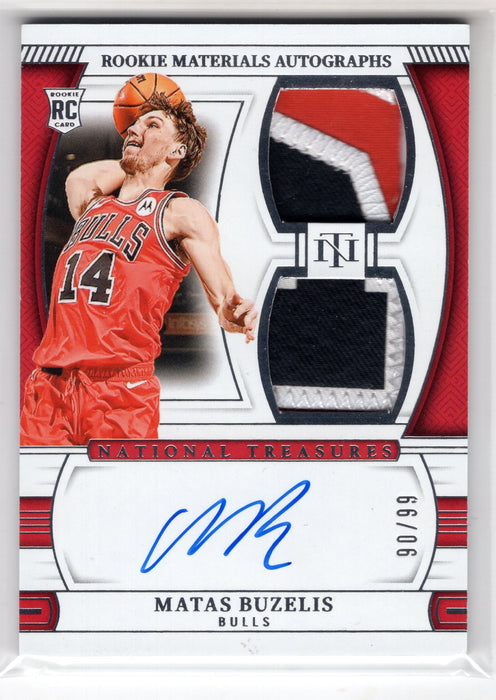 2024 Panini National Treasures Matas Buzelis #RMD-BUZ Rookie Materials RC Auto /99