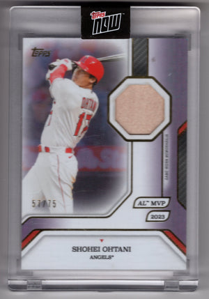 2025 Topps Now MVP Collection Shohei Ohtani #10-R Purple Foil GU Bat Relic /75