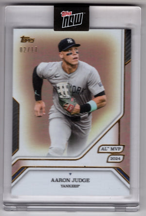 2025 Topps Now MVP Collection Aaron Judge #40 Rose Gold Foil /17