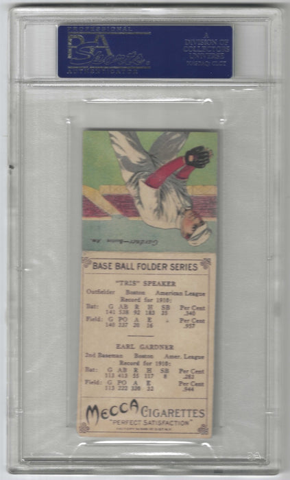 1911 T201 Mecca Double Folders Tris Speaker Earl Gardner PSA 3 VG