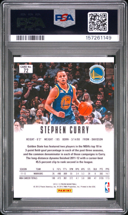 2012 Panini Prizm Stephen Curry #72 PSA 10
