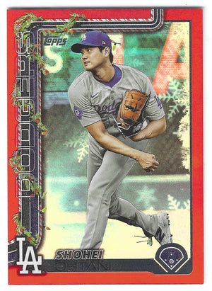 2025 Topps Holiday Shohei Ohtani #H1 Red Foil /10 Bookend SSP