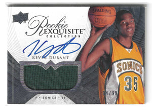 2007-08 Upper Deck Exquisite Kevin Durant #94 Rookie Patch Auto RPA RC /99 SP