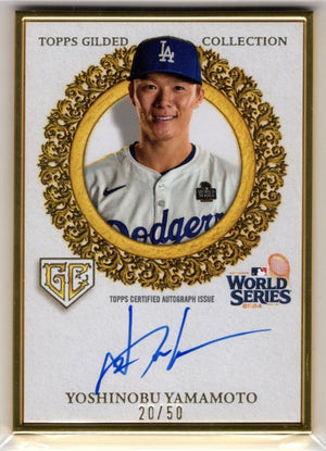 2025 Topps Gilded Collection Yoshinobu Yamamoto Gilded Champions Auto /50