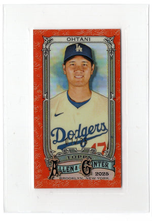 2025 Topps Allen & Ginter Shohei Ohtani #132 Mini Orange Refractor /25 SSP