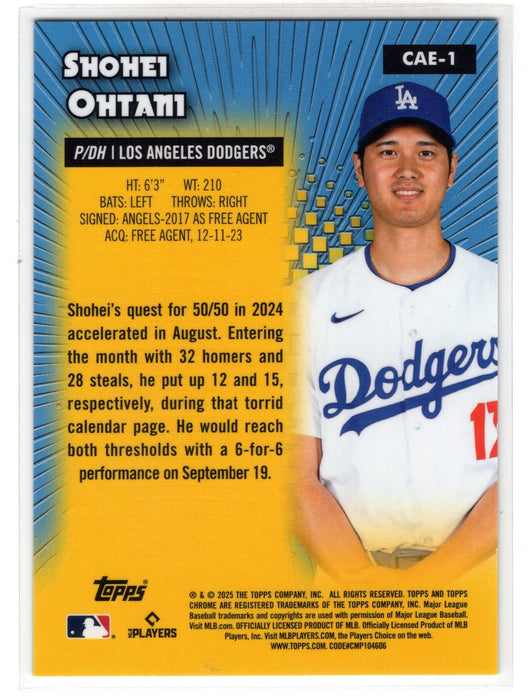 2025 Topps Chrome Shohei Ohtani #CAE-1 All Etch Gold Refractor /50