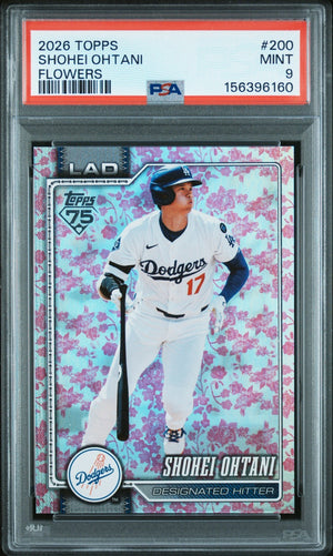 2026 Topps Series 1 Shohei Ohtani Flowers #200 /50 PSA 9