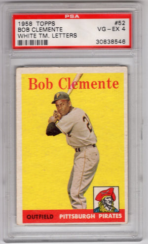 1958 Topps Bob Clemente #52 White TM. Letters PSA 4