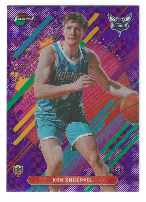 2025-26 Topps Finest Kon Knueppel #204 Rare Variation Purple X-Fractor RC /75 SP