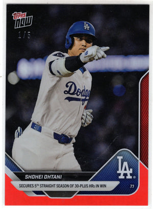 2025 Topps Now Shohei Ohtani #370 Red Foil /5 SSP