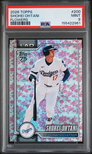 2026 Topps Series 1 Shohei Ohtani Flowers #200 /50 PSA 9