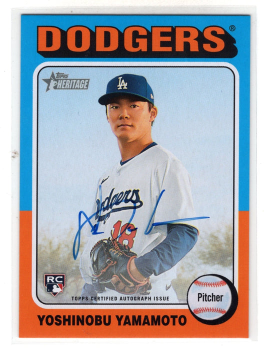 2024 Topps Heritage Yoshinobu Yamamoto #ROA-YY Real One Autograph RC Rookie