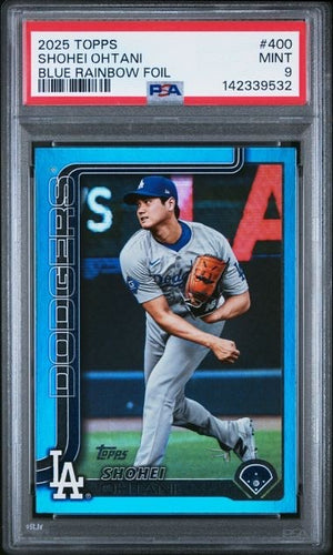 2025 Topps Shohei Ohtani #400 Blue Rainbow Foil /150 SP PSA 9 MINT