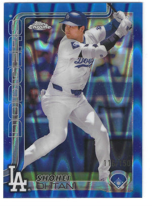 2025 Topps Chrome Shohei Ohtani #1 Blue Raywave Refractor /150 SP B