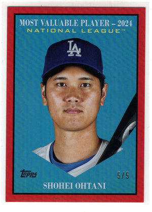 2025 Topps Update Shohei Ohtani #MV-2 2024 Most Valuable Player Red Foil /5 SSP