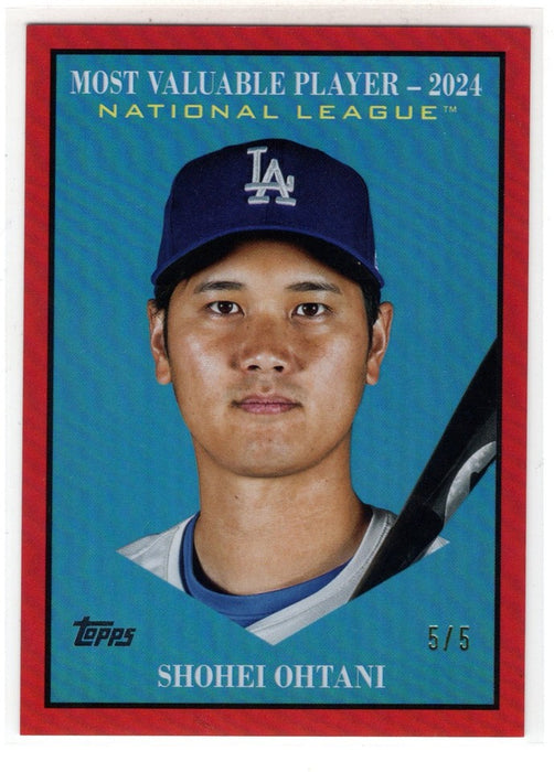 2025 Topps Update Shohei Ohtani #MV-2 2024 Most Valuable Player Red Foil /5 SSP