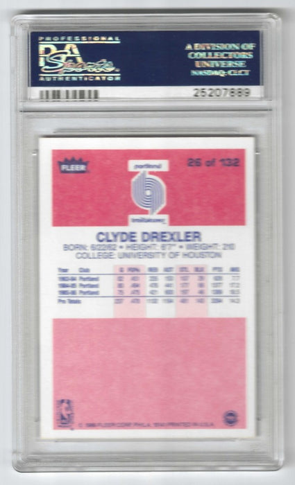 1986 Fleer Clyde Drexler #26 PSA 9 MINT