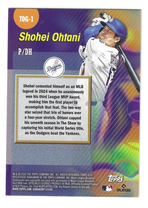 2026 Topps Shohei Ohtani #TOG-1 Gold Crackle Foil /50 SSP