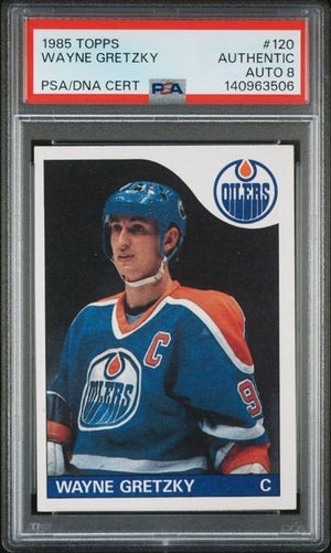 1985 Topps Wayne Gretzky #120 PSA/DNA Cert Auto 8