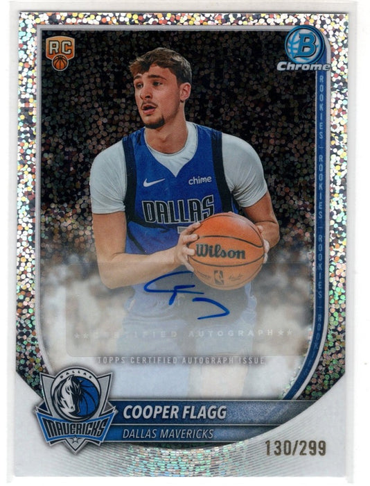 2025-26 Bowman Chrome Cooper Flagg #BCA-CF Speckle Refractor RC Rookie Auto /229 SP9