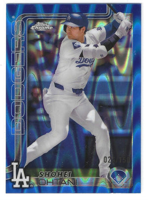 2025 Topps Chrome Shohei Ohtani #1 Blue Raywave Refractor /150 SP