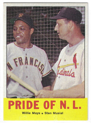1963 Topps Pride of NL#138 Willie Mays Stan Musial