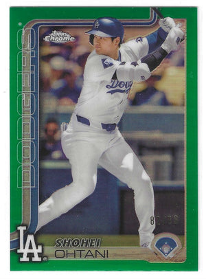 2025 Topps Chrome Shohei Ohtani #1 Green Refractor /99 SP
