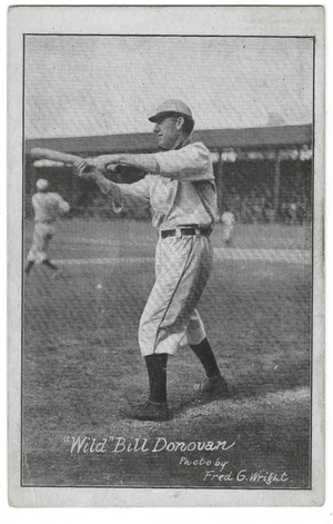 1907 H.M. Taylor Post Card Wild Bill Donovan Batting