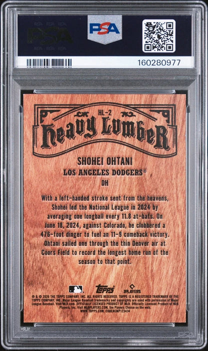 2026 Topps Shohei Ohtani #HL-2 Heavy Lumber PSA 9 A